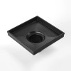 Bathroom Black Stainless Steel 6x6 Tile Insert Floor Drain Hidden