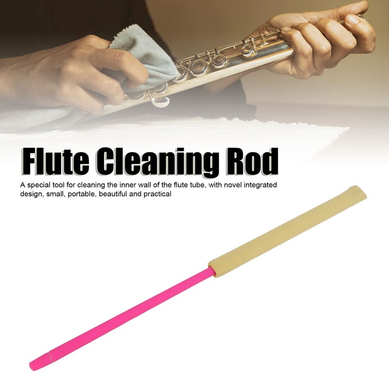 Flute Cleaning Rod Cloth Integrated Stick Tool Woodwind Musical Instrument