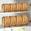 LELE LIFE 4 Pack Plate Organizer Holder, Vertical Metal Dish