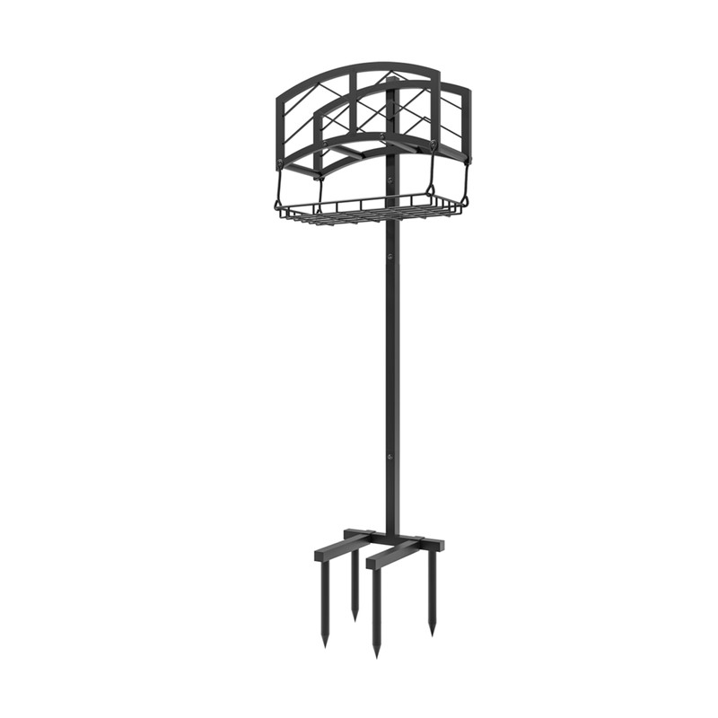 Kingson Portable Garden Hose Holder with Storage Basket - Heavy-Duty