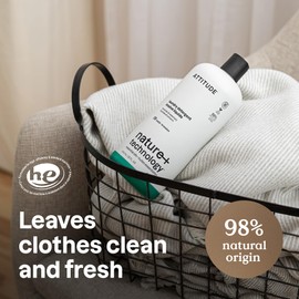 ATTITUDE Laundry Detergent Liquid, Natural Origin Ingredients, EWG Verified, High Efficiency (HE), Infused with Essential Oils, For White and Colored Clothing, Lavender & Rosemary, 38 Loads, 32 Fl Oz