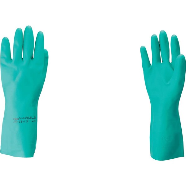 Ansell Alphatec Solvex Oil and Chemical Resistant Nitrile Gloves, Medium Thick, 37-175, Large Size, 37-175-9