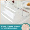 30x30 inch Square Waterproof Clear PVC Tablecloths Crystal Vinyl Desktop