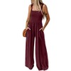 Dokotoo Womens Plus Size Burgundy Red Jumpsuits for Women Overalls