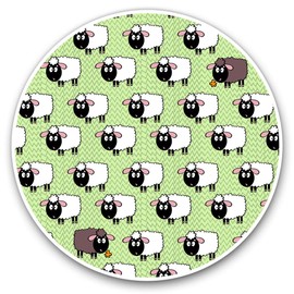 Vinyl Stickers (Set of 2) 7.5cm - Cartoon Sheep Lamb Farm Animal #12406