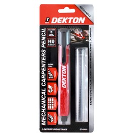 DEKTON DT40995 Refillable Carpenter Pencil, Black/Red