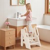 Vanpolchy Kids Step Stool for Bathroom, Non-Slip Toddler Step Stool