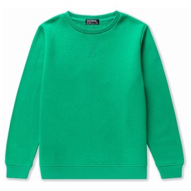 DOTDOG Unisex Youth Soft Brushed Fleece Basic Crewneck Pullover Sweatshirt for Boys or Girls (Age 3-12 Years)(green, xs)