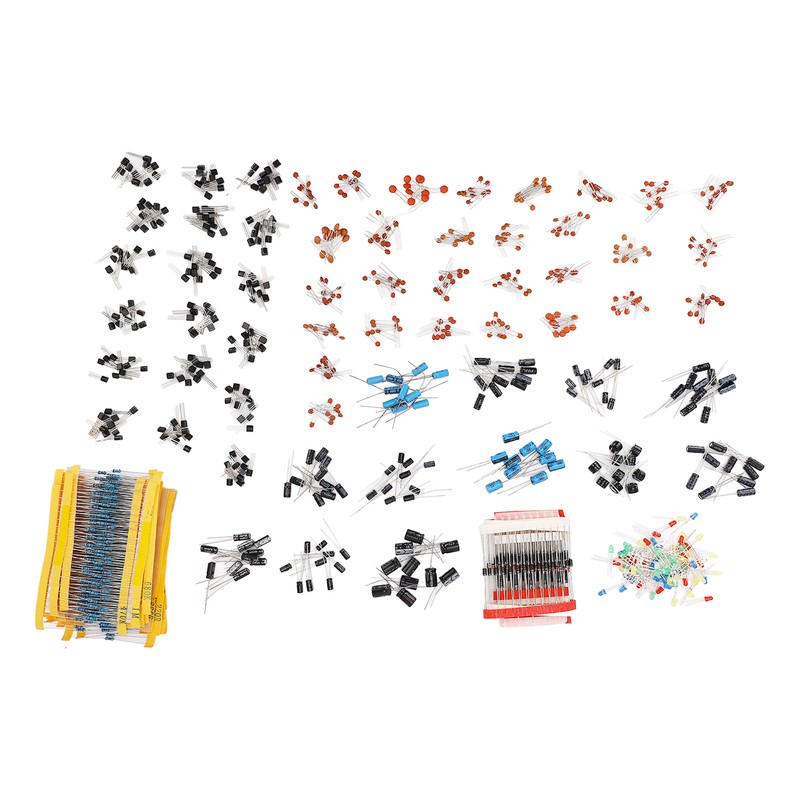 1400 Pcs Set Electronic Components Metal Film Resistor Ceramic Electrolytic