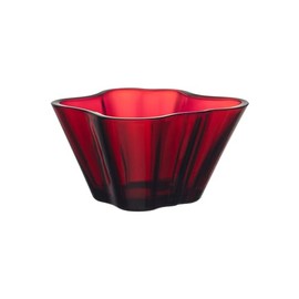 Iittala Aalto Glass Dish, Red, 7.5 cm