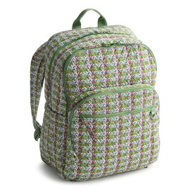 Vera Bradley Premium Cotton Large Bancroft Backpack, Ribbon Plaid