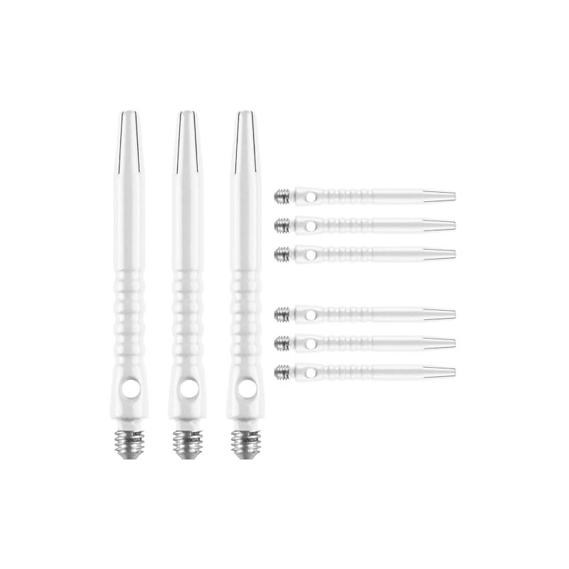 RED DRAGON Hip-Grip Aluminium Medium White Dart Stems (Shafts) -