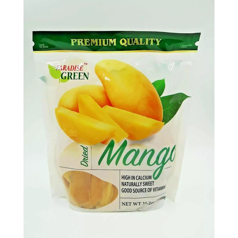 GREEN PARADISE 2 PACK PARADISE GREEN DRIED MANGO FRUIT FAMILY