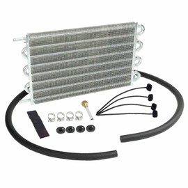 Smileracing 15-1/2" Universal Aluminum Transmission Oil Cooler & Radiator Mounting KIt