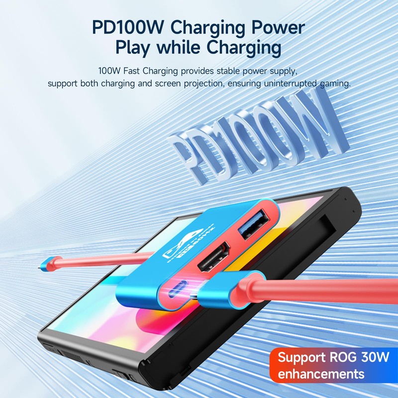 JEMDO Portable Dock Adapter for Switch, Travel Docking Station for