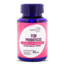 Probióticos NATGEL para Mujer con Arándano y Vitaminas C y B2  60 Cápsulas                                                                            