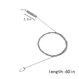 WELANGBN Long Wire Brush sunroof Drain Cleaning Tool for car and Fridge 60-inch X 2/5 inch,2 Piece