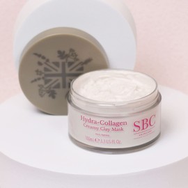 SBC Skincare Hydra-Collagen Creamy Clay Mask 100ml, Collagen Face Mask, Detoxifies Your Skin, Refines Pores and Improves Radiance