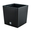 Prosper Plast Rattan Planter - Anthracite Colour (Black) - 22.5cm