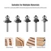 5Pcs Tungsten Steel Alloy Router Bits Set Trimming Straight Milling