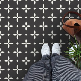 MORCART 40 Sheet Peel and Stick Floor Tile, 8" x 8" Vinyl Flooring Waterproof, Star DIY Flooring for Bathroom, Kitchen, Fireplace, Pet House, Stairs, Bedrooms, Wall