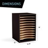 Safco Products Vertical Desktop Sorter, 11 Compartment, Black