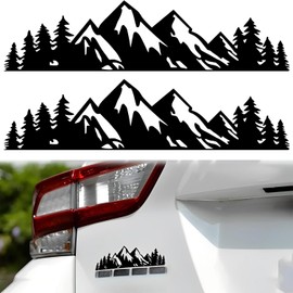 Calcomanía Vinilo para Coche de Árbol de Montaña Nieve, 7 Pulgadas, Calcomanías Vinilo Impermeables para Coche, Emblema Portón Trasero, AccesoriosDeco ración Automóvil