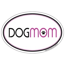 Imagine This "Dog Mom Oval Car Magnet