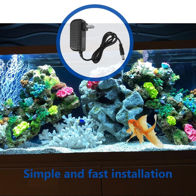 UPKOCH 12V 1A Led Aquarium Light Power Adapter Ac 110V