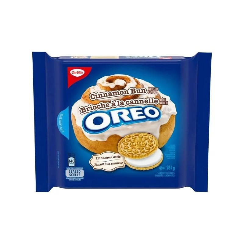 Oreo Cinnamon Bun Sandwich Cookies 261g {Imported from Canada}