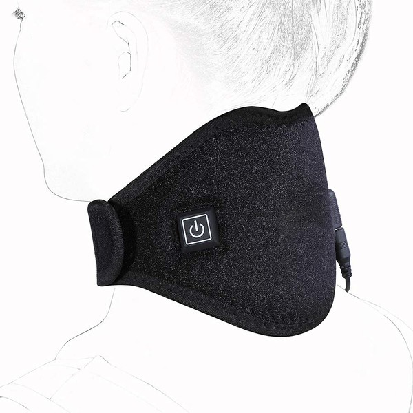Electric Heated Neck Pad, Neck Heating Pad Hot Cold USB Heated Neck Wrap Brace Microwavable for Shoulder Neck Headache Pain Stiffness Relief Keep Warm