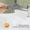 HFZRZFH 2-Pack Lotus Shaped Silicone Soap Dishes with Self-Draining Holes,