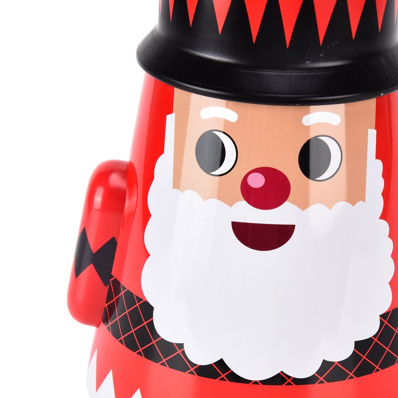 Christmas Candy Iron Box Roly Poly Design Santa Claus Snowman