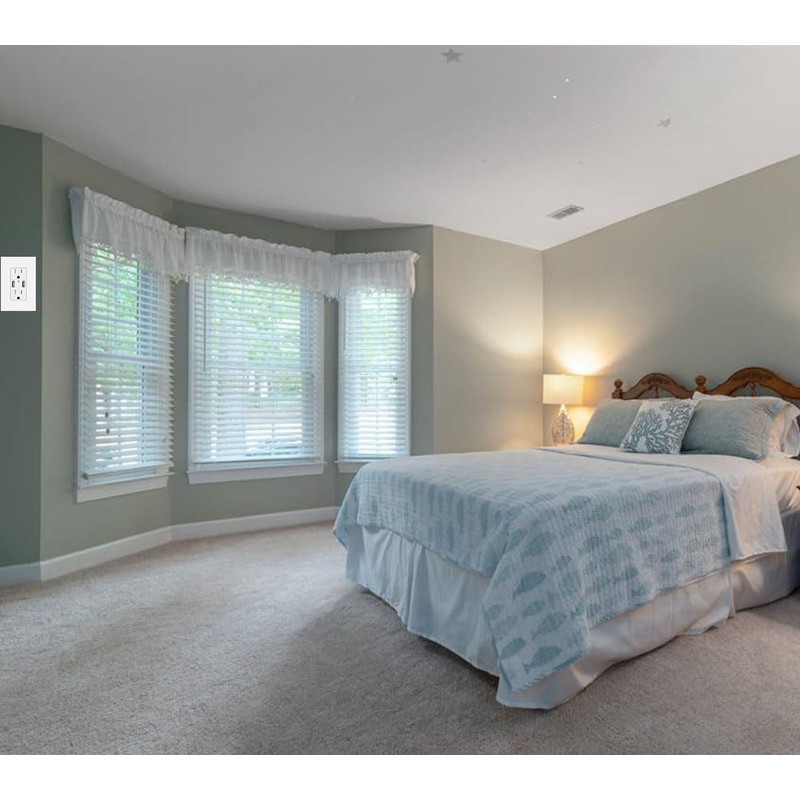 Screwless Decorator Wall Plates 1-Gang Switch Outlet Electrical Cover Pate