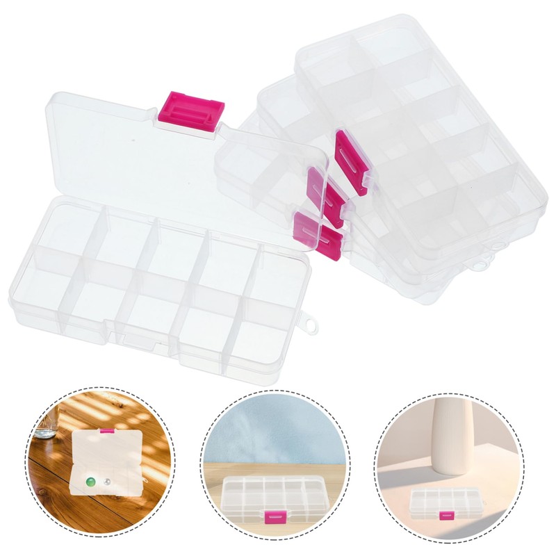 NOLITOY 4pcs Storage Box Litterbox Storage Bins with Lids Small