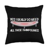 Cool Trampoline For Men Women Recreational Outdoor Activity Throw Pillow