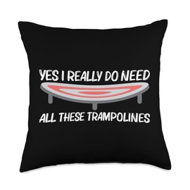 Cool Trampoline For Men Women Recreational Outdoor Activity Throw Pillow