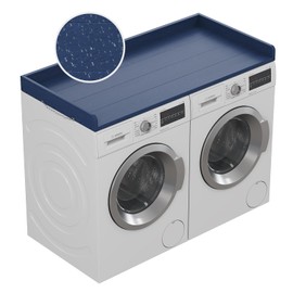 No-installation HDPE Washer Dryer Countertop, Washer and Dryer Topper Covers for The Top, Laundry Countertop Laundry Room Organization No Water Leakage Navy Blue