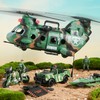 JOYIN 10-in-1 Military Helicopter Toys Set with Light, Sound, Trucks,