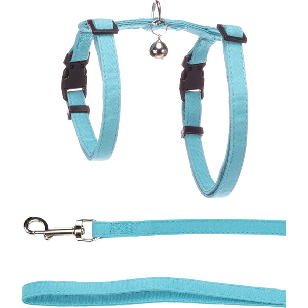Flamingo Cat Harness with leash Lomi Light blue 22-36cm 27-46cm