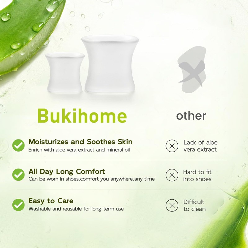 Bukihome 12 Pack Gel Toe Separators, Bunion Corrector for Men