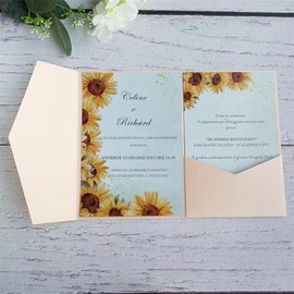 MillaSaw 25 x Wedding Invitation Cards Party Decoration (Dark Green)