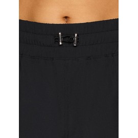 RBX Active Quick Drying Walking Shorts for Women Woven Hiking Short with Zipper Pocket, Bungee Drawstring Waistband Black S