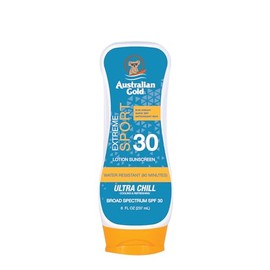 Australian Gold Extreme Sport - Loción de protección solar SPF 30, 8 onzas, amplio espectro, resistente al sudor y al agua, no grasa, libre de oxibenz