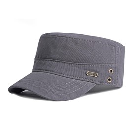 Lovechic Men's Work Cap, Solid Color, Cotton, Stylish, Spring, Summer, Autumn, Winter, Adjustable, dark grey-2
