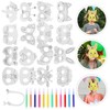 COHEALI 16pcs Animal Blank Masks for Painting Cute Paper Party
