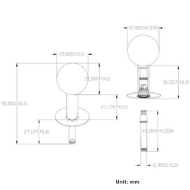 Quick Release Shaft Link 2 Colorful Detachable Shaft with Ball Top for Victrix Pro FS Arcade Fight Stick Sanwa Seimitsu Joystick (Rose red)