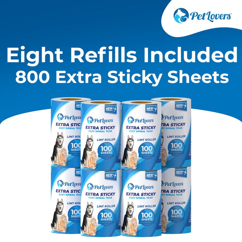 PetLovers Extra Sticky Lint Roller Mega Value Set for Pet
