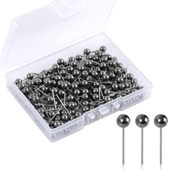 200pcs Map Push Pins,World Map Pins Round Head Drawing Pins