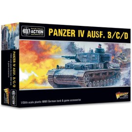 Warlord Games Bolt Action WWII Panzer IV Ausf. B/C/D Tank 1:56 Military Table Top Wargaming Plastic Model Kit for Adults
